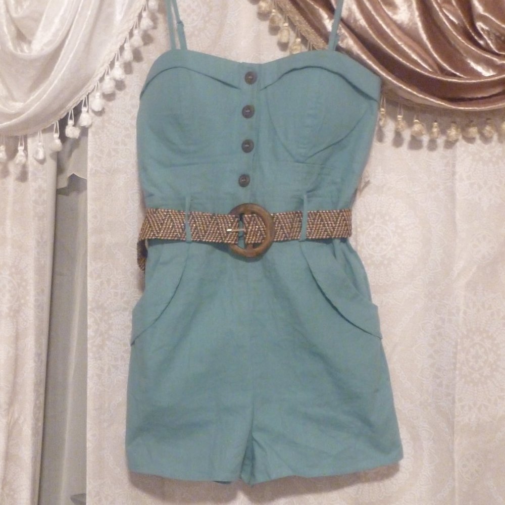 SEXY- Very Cute & Fashionable Sleeveless Spaghetti Strap Button Front Romper